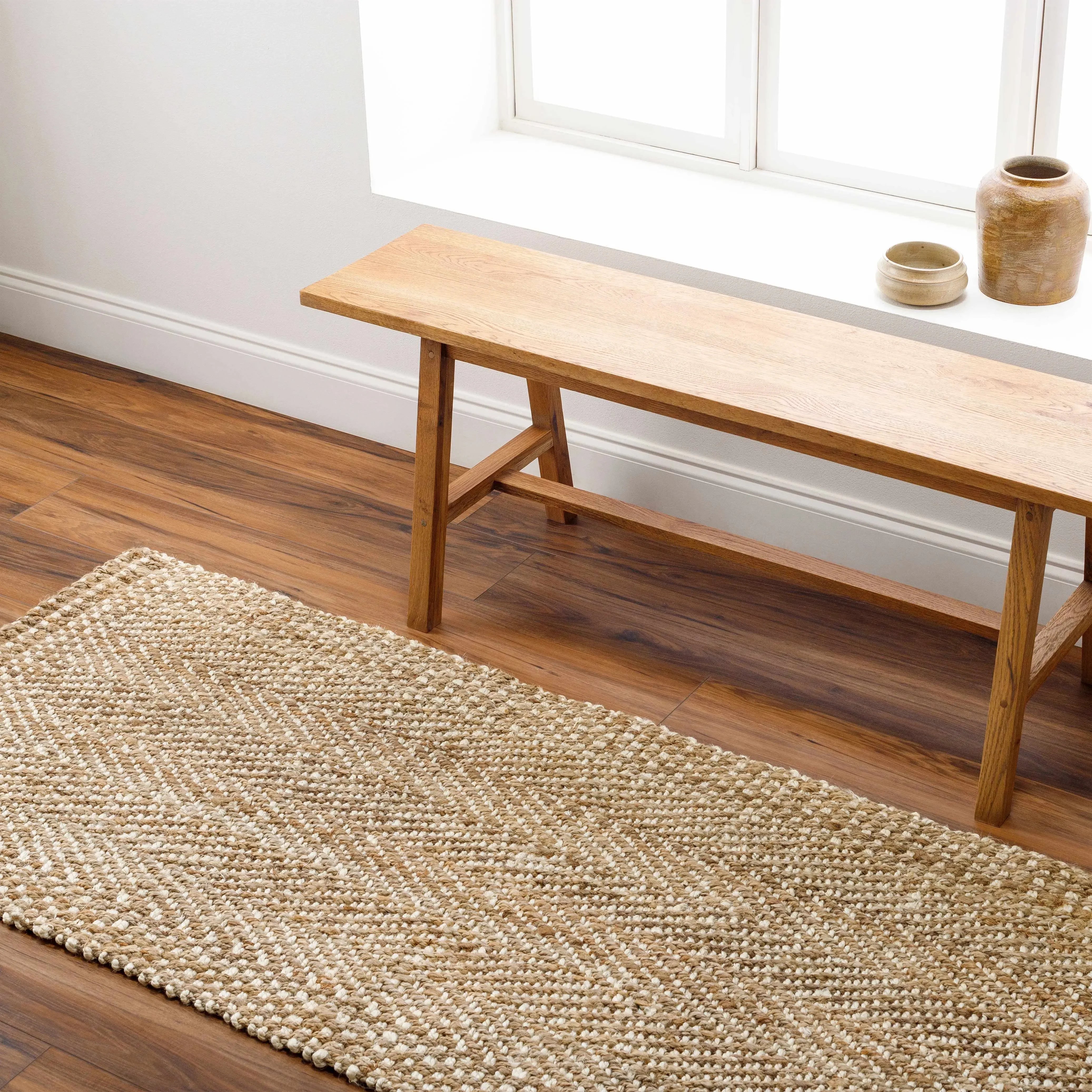 Dinah Natural Textured Jute Rug - The Mayfair Hall