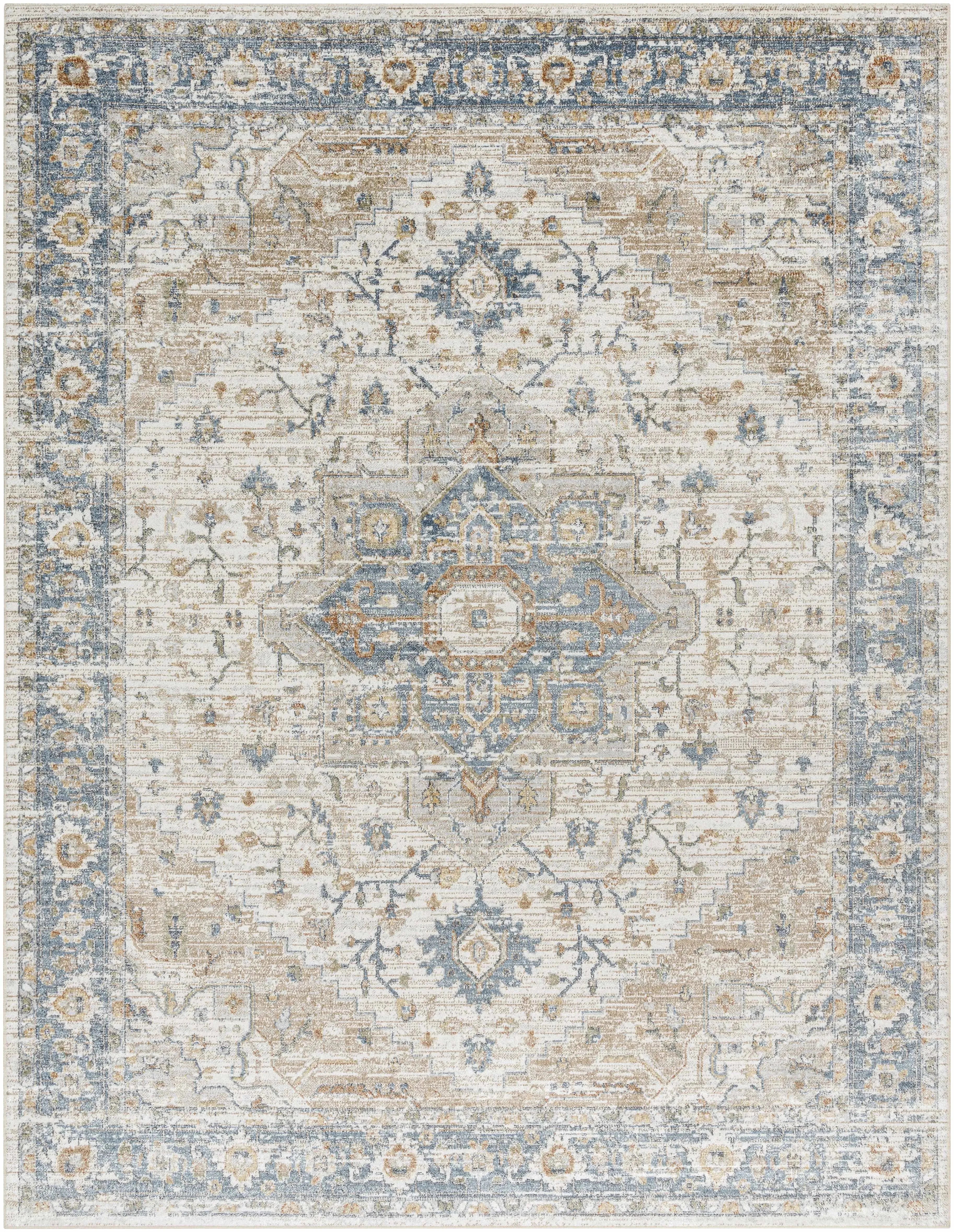 Ezri Cream Washable Area Rug - The Mayfair Hall