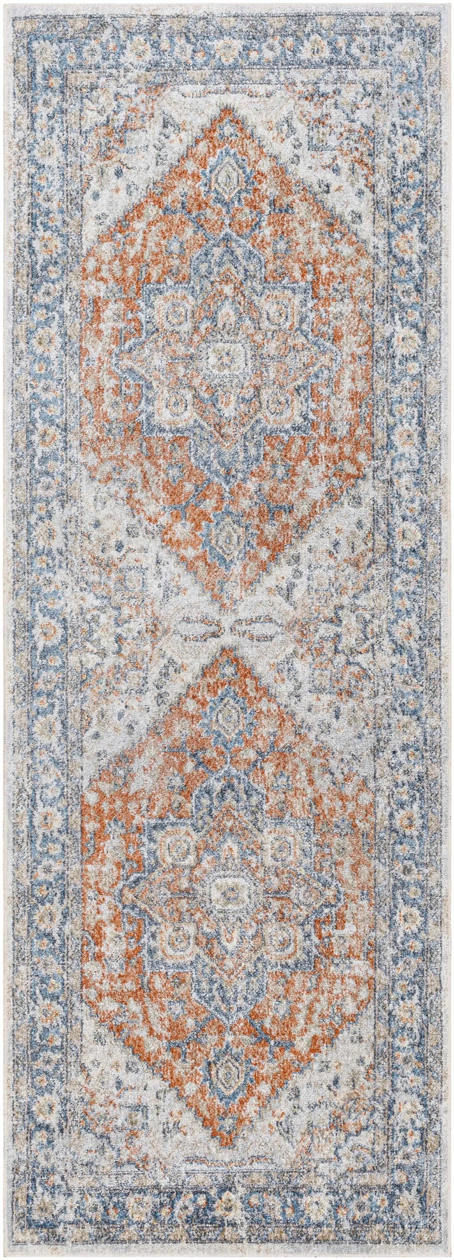 Ezri Rust Washable Area Rug - The Mayfair Hall