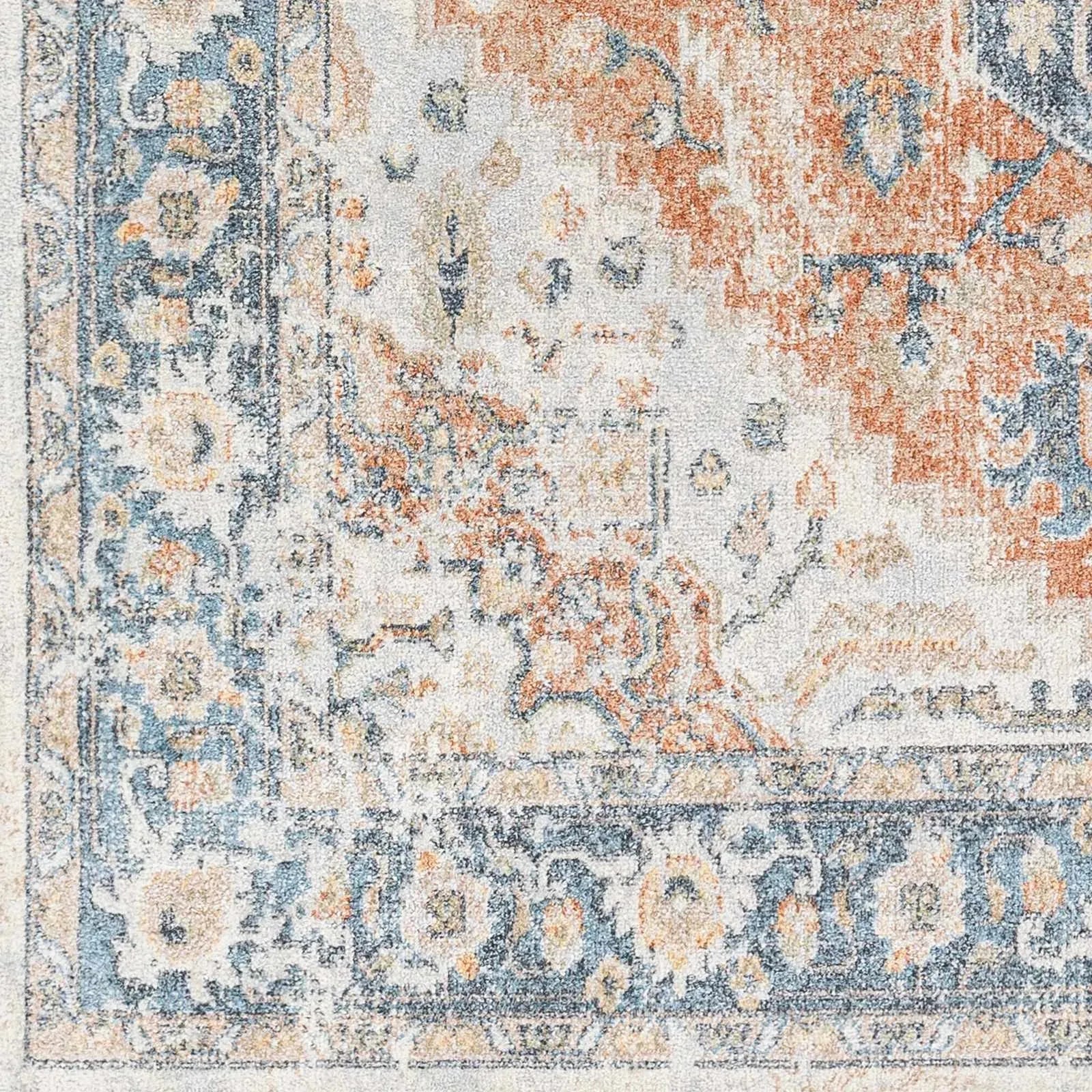 Ezri Rust Washable Area Rug - The Mayfair Hall