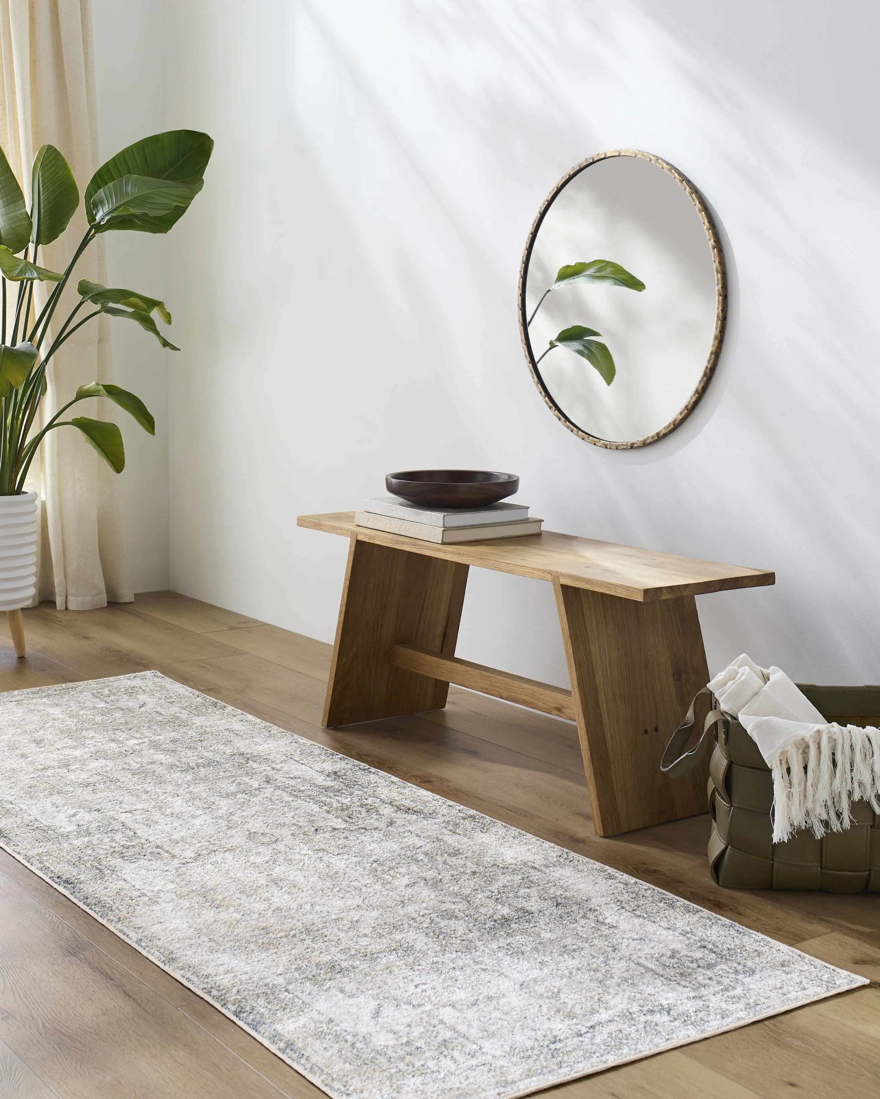 Olive Hera Washable Area Rug - The Mayfair Hall