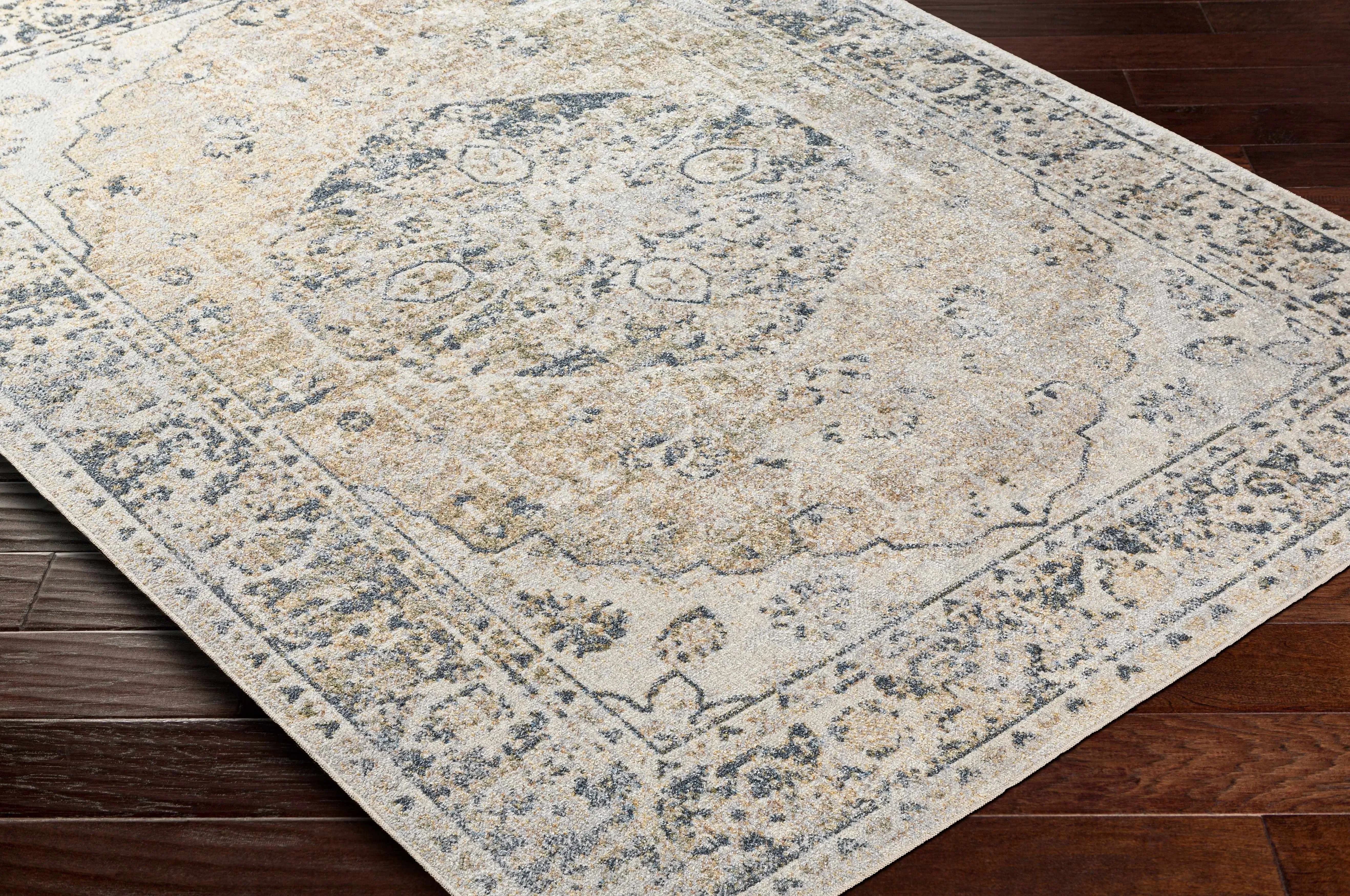 Rudo Beige Washable Area Rug - The Mayfair Hall