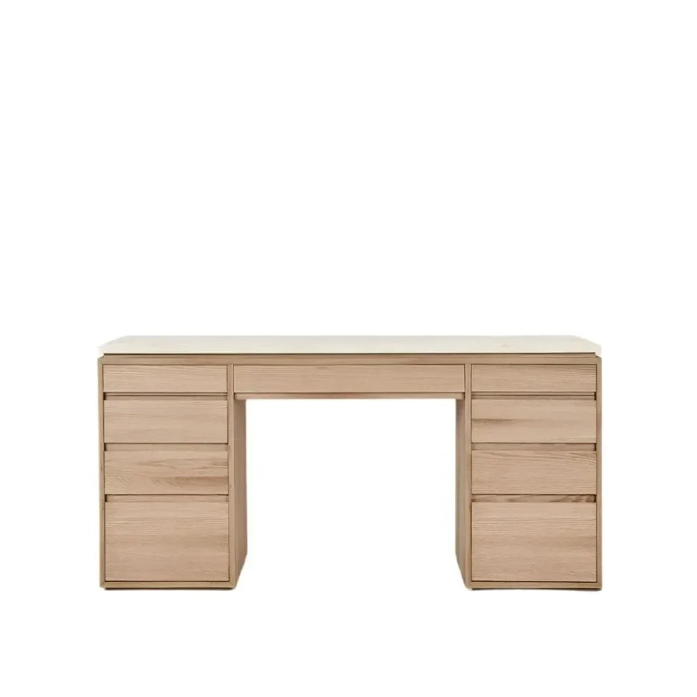 Ojai Vanity Desk - Sofita Marble - The Mayfair Hall