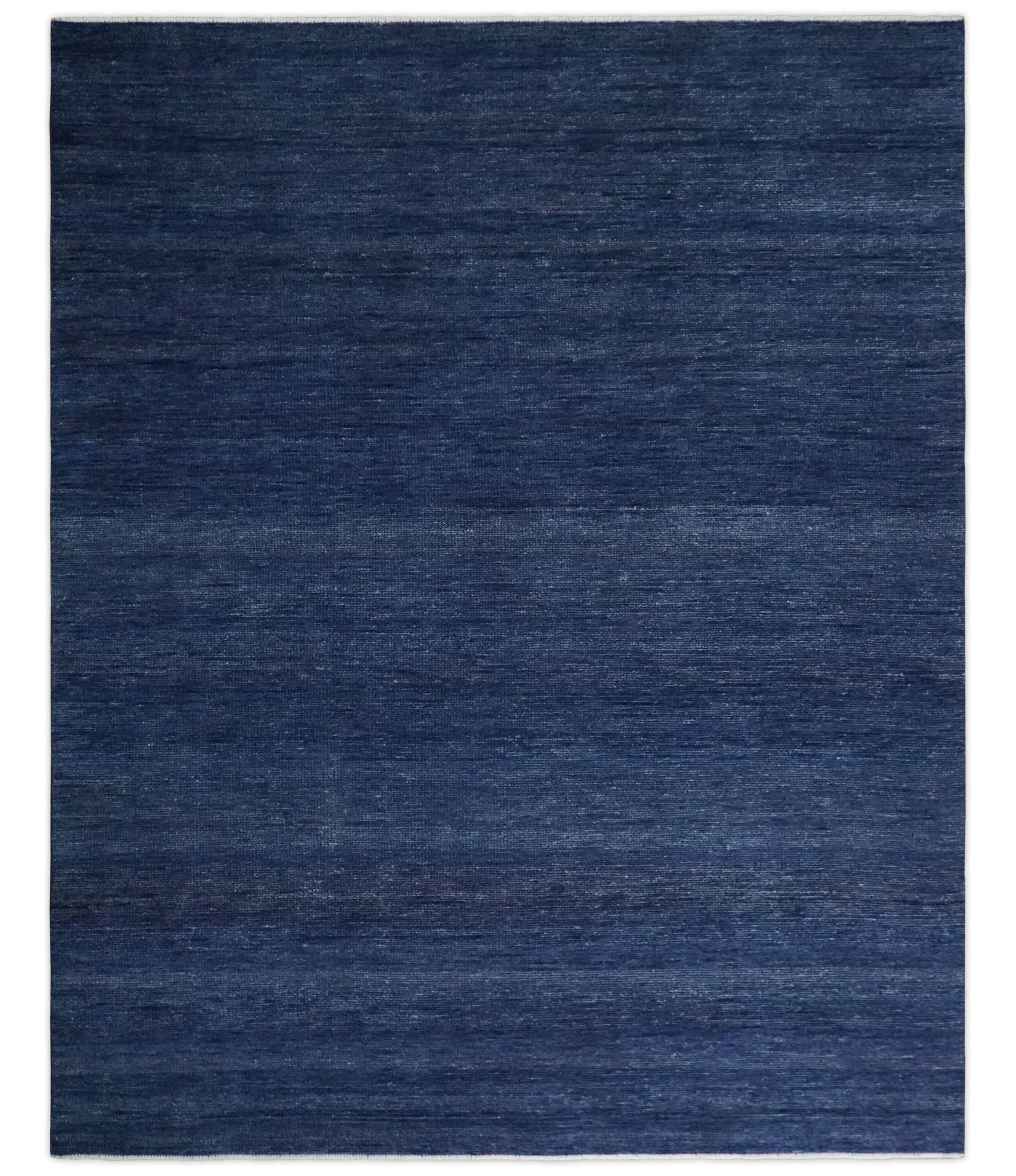 Solid Plane Blue Hand knotted Modern Custom Made wool Area Rug - The Rug Decor