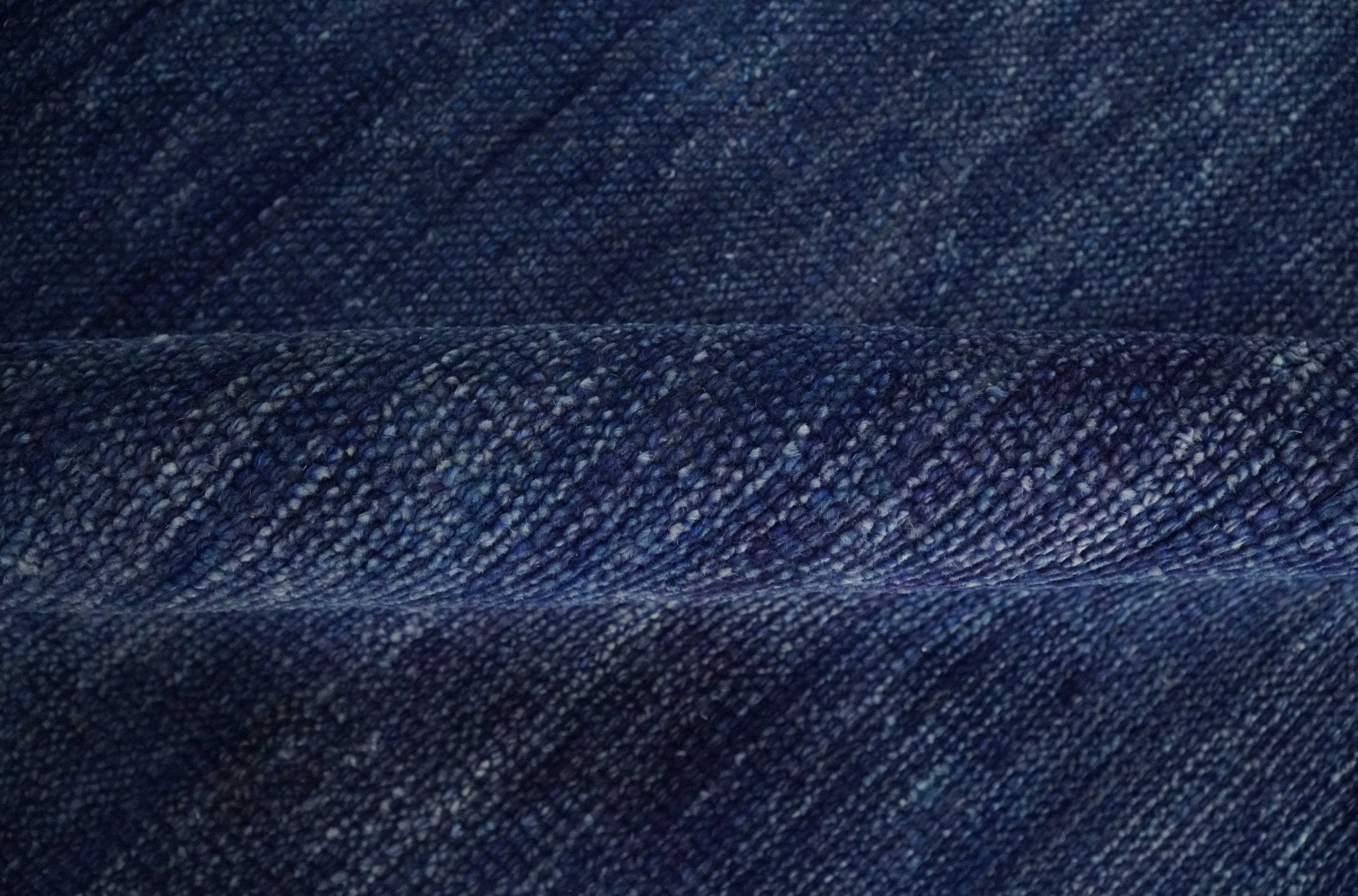 Solid Plane Blue Hand knotted Modern Custom Made wool Area Rug - The Rug Decor