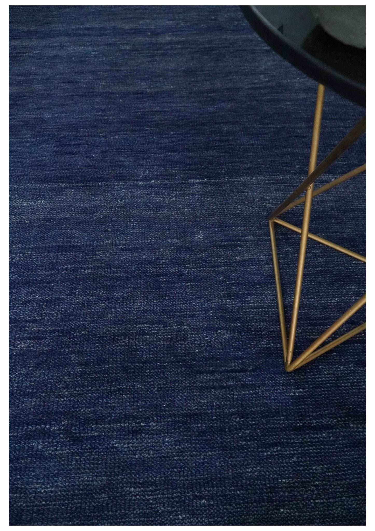 Solid Plane Blue Hand knotted Modern Custom Made wool Area Rug - The Rug Decor