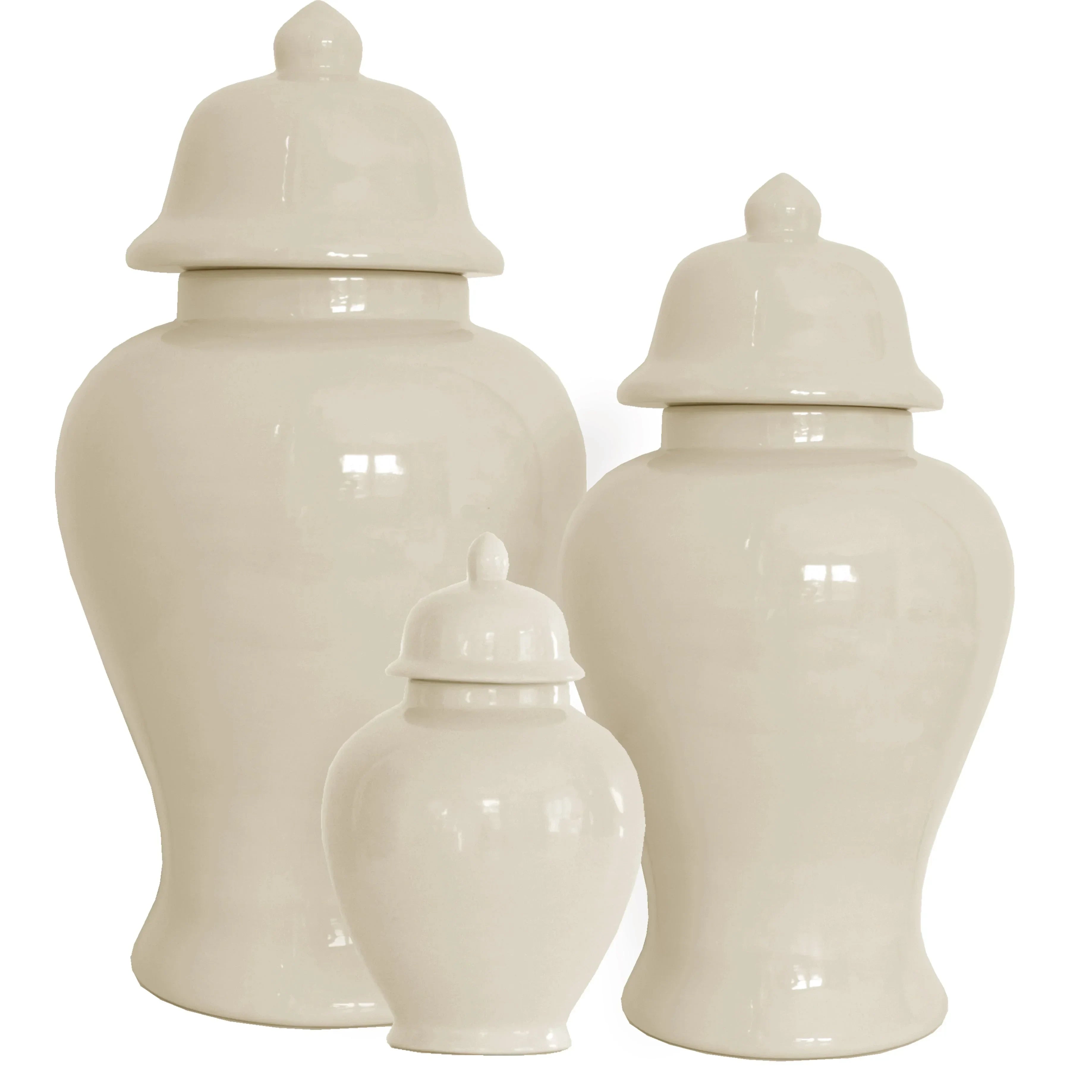Beige Ginger Jars - The Mayfair Hall