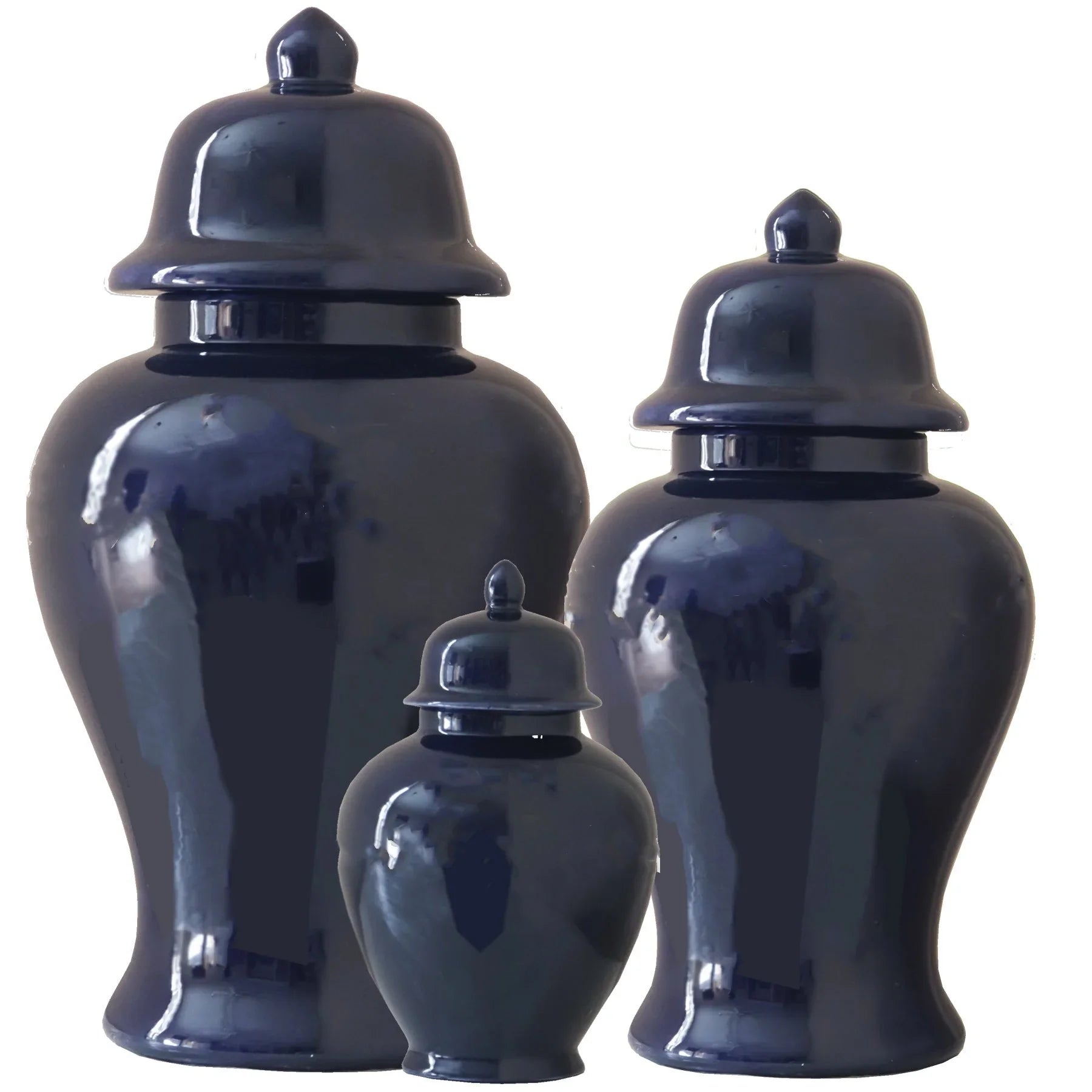 Navy Blue Ginger Jars - The Mayfair Hall