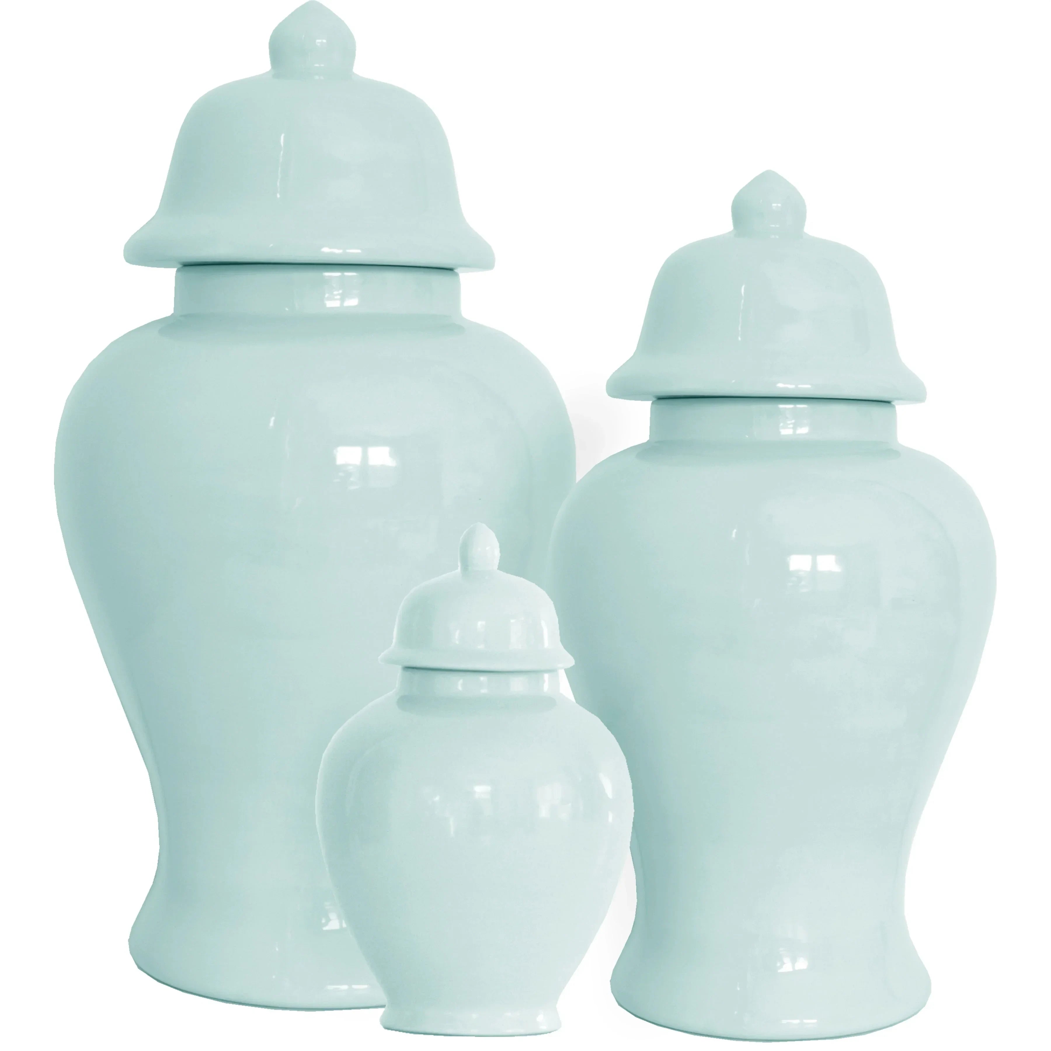 Robin's Egg Blue Ginger Jars - The Mayfair Hall