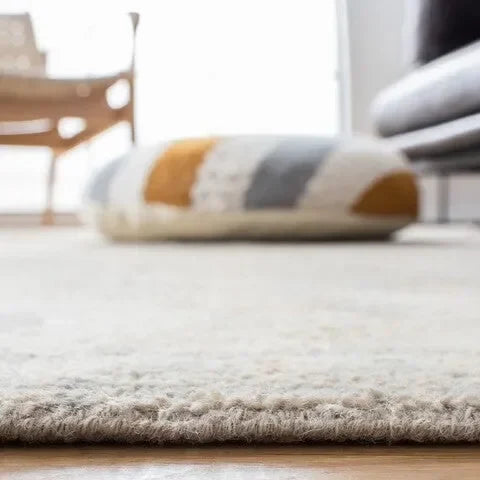 Samarkand Wool Rug in Ivory and Silver - The Mayfair Hall