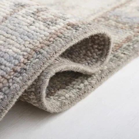 Samarkand Wool Rug in Gray and Ivory - The Mayfair Hall