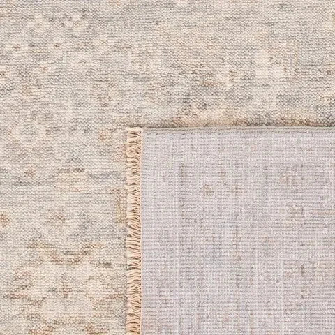 Samarkand Wool Rug in Light Gray and Beige - The Mayfair Hall