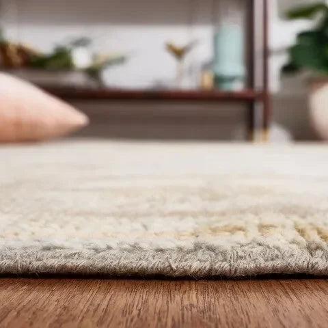 Samarkand Wool Rug in Light Blue and Sage - The Mayfair Hall