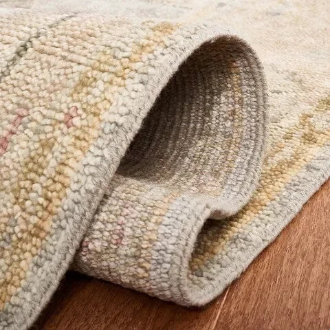 Samarkand Wool Rug in Light Blue and Sage - The Mayfair Hall