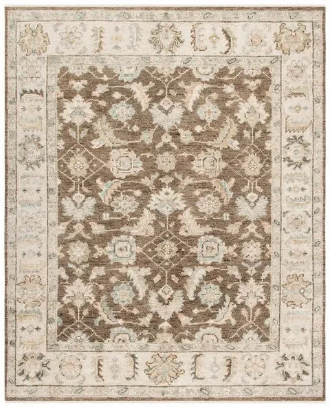 Samarkand Wool Rug in Beige and Brown - The Mayfair Hall