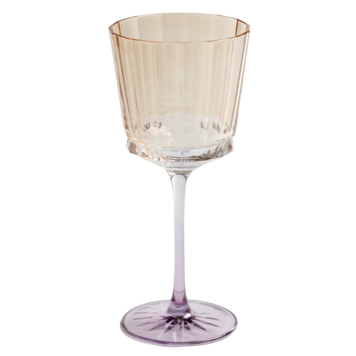 Verona Amber & Purpura Crystal Stemmed Glass by Tania Bulhões