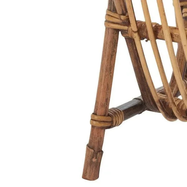 Jove Rattan Newspaper Rack in Honey Brown Wash - The Mayfair Hall