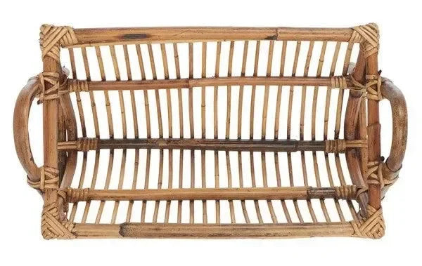 Jove Rattan Newspaper Rack in Honey Brown Wash - The Mayfair Hall