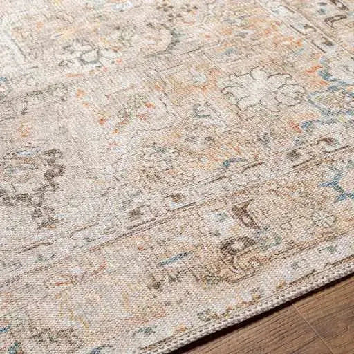 Brown Standon Vintage Washable Area Rug - The Mayfair Hall