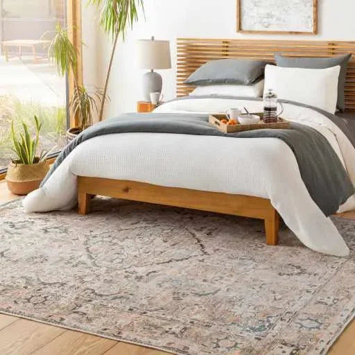 Brown Standon Vintage Washable Area Rug - The Mayfair Hall