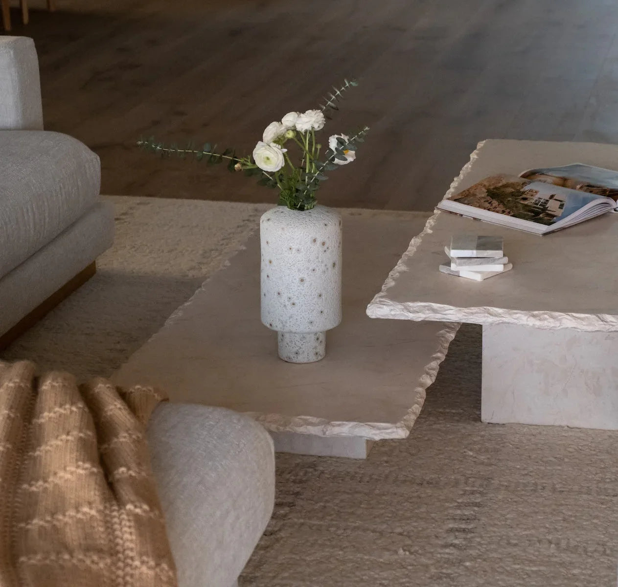 Sofita Marble Coffee Table - Low - The Mayfair Hall