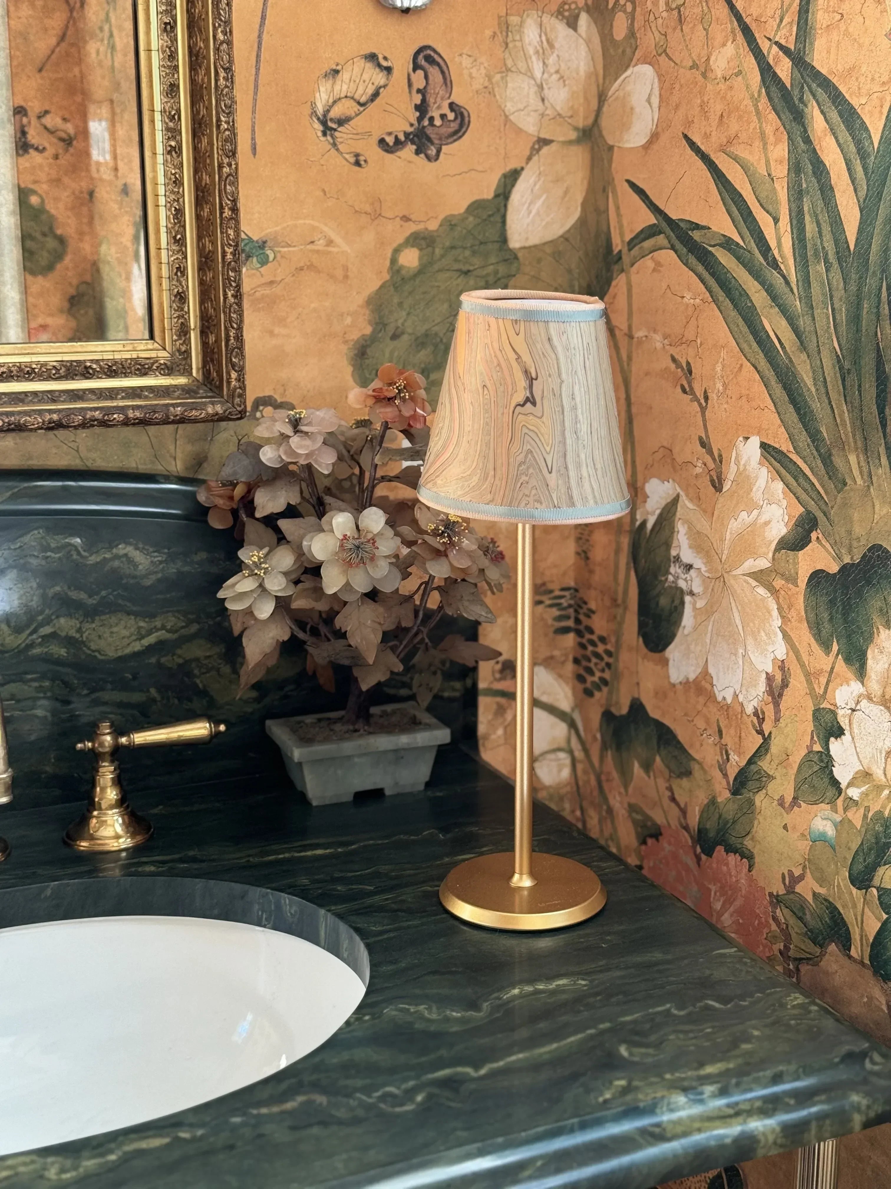Small Marble Shade Cover in Tan - The Mayfair Hall