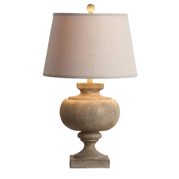 Prescott Resin Table Lamp in Natural with Oatmeal Cotton Shade