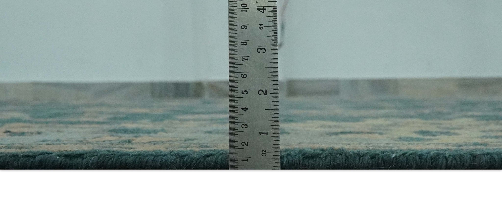 Teal, Gray and Beige Hand Knotted Traditional Oushak Custom Made wool Area Rug - The Rug Decor