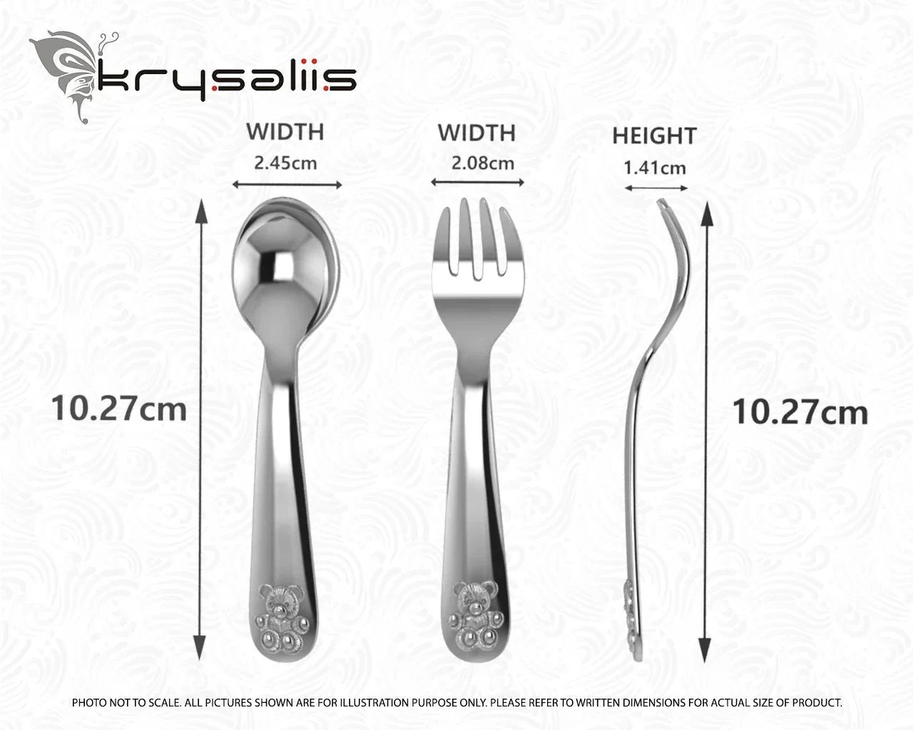 Teddy Silver Plate Classic Spoon Fork Set by Krysaliis - The Mayfair Hall