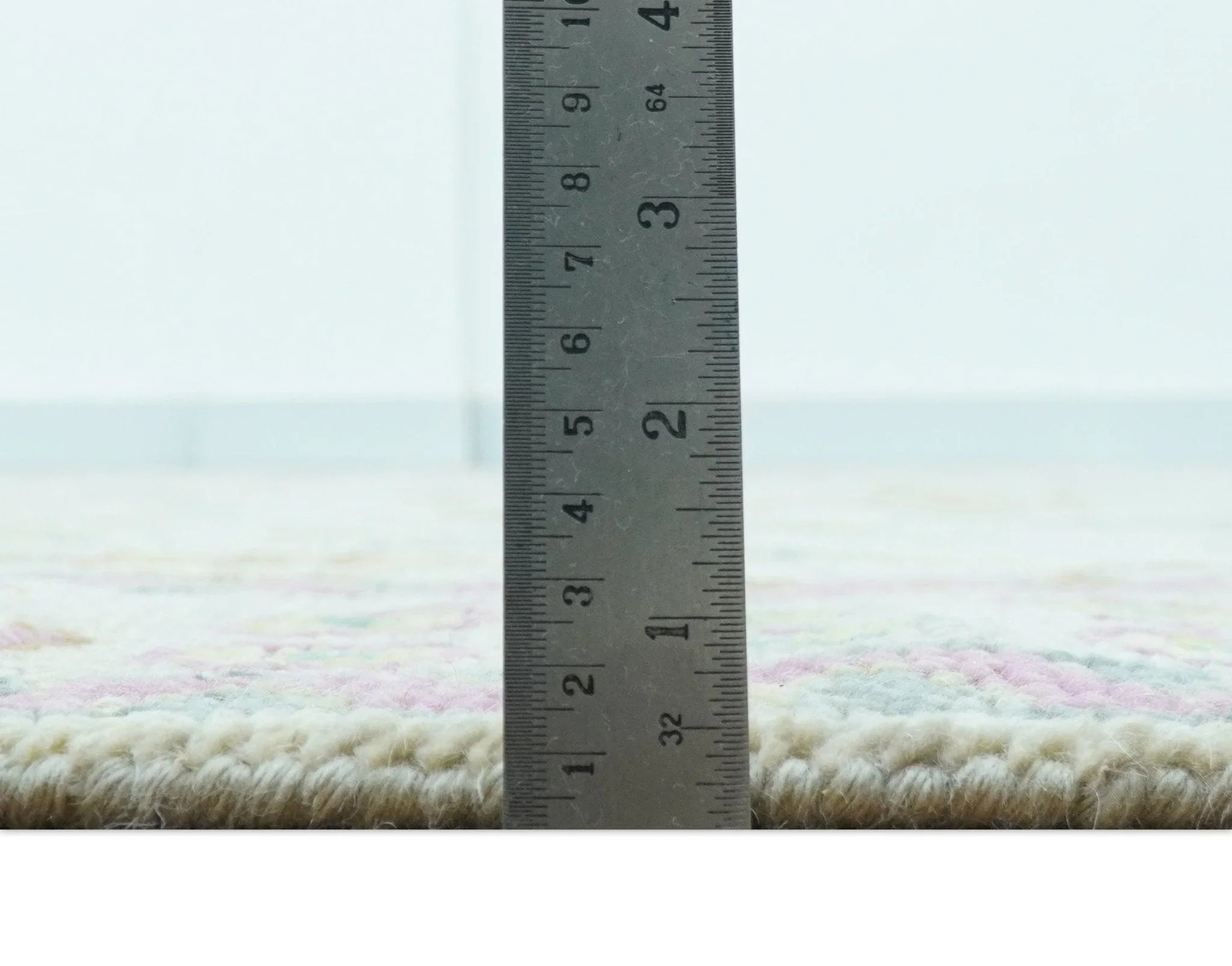 The Plants and Roots Ivory and Pink Hand Knotted Traditional Custom Made Wool Rug - The Rug Decor