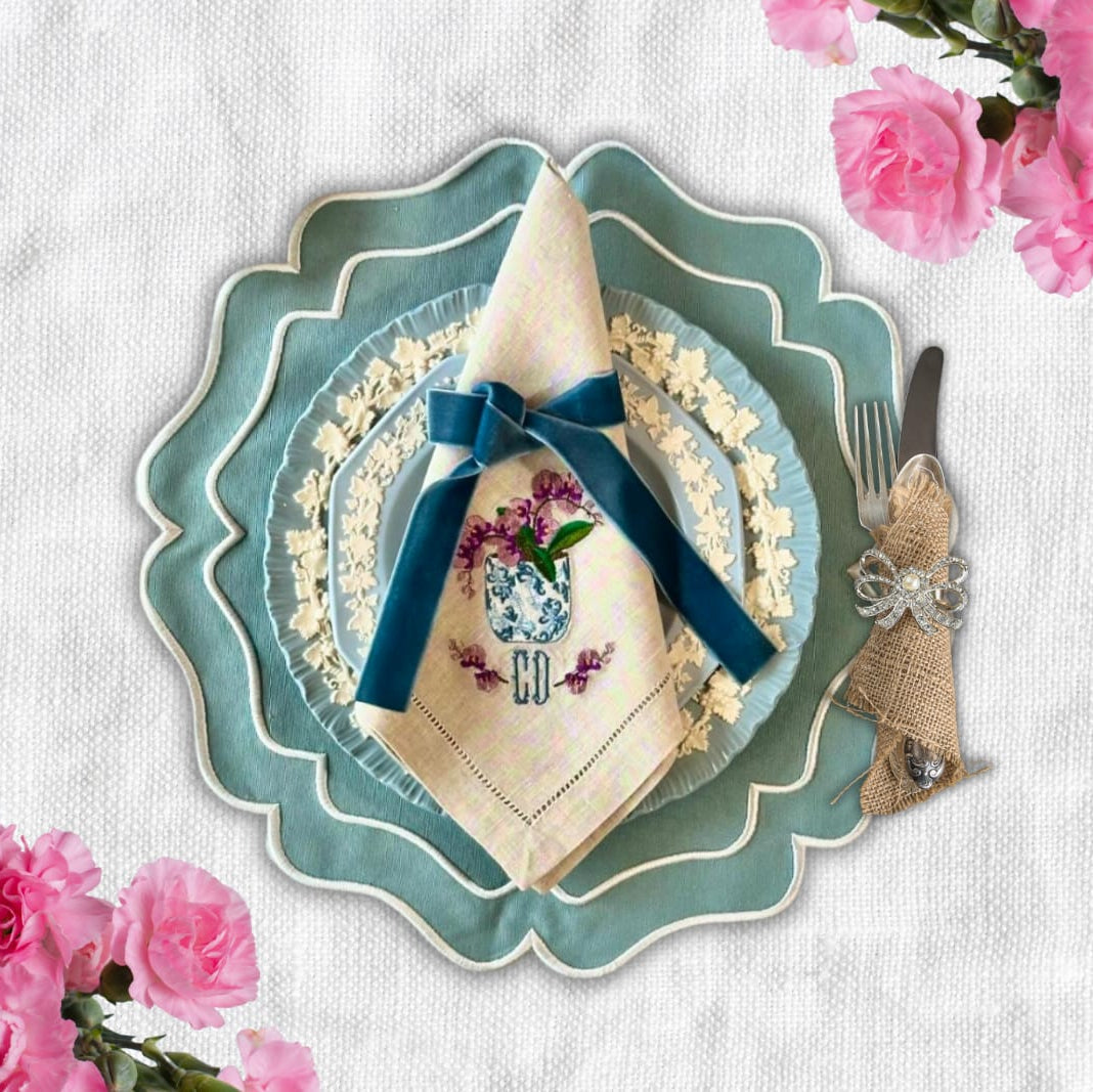 THRIVE BLUE FABRIC PLACEMAT (Set Of 4)