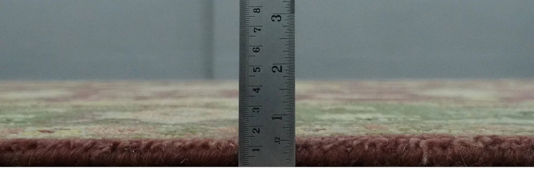 Traditional Maroon, Green and Beige Antique Donegal Design Hand knotted Area Rug - The Rug Decor