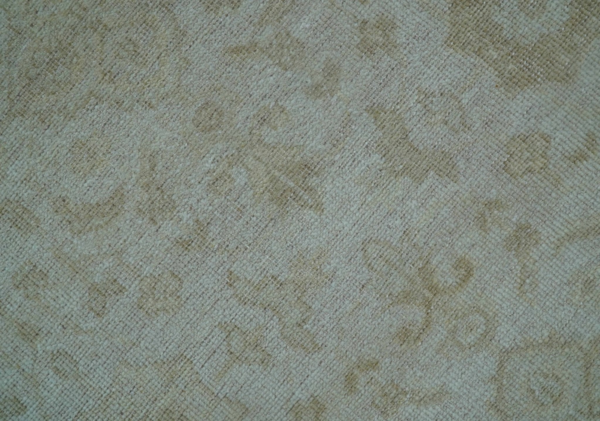 Traditional Turkish Design Beige Hand Knotted 9x12 Wool Area Rug