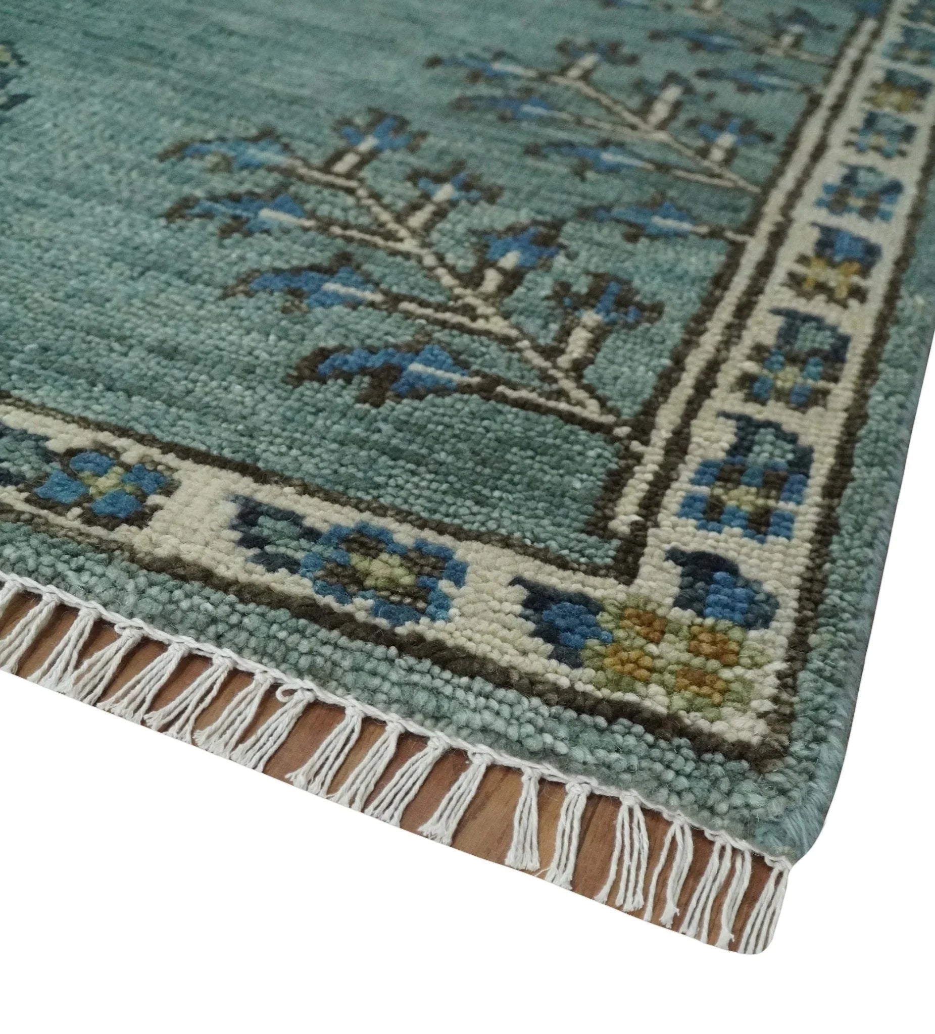 Tree of Life Green Traditional Hand Knotted Turkish Design Multi Size Wool Area Rug - The Rug Decor