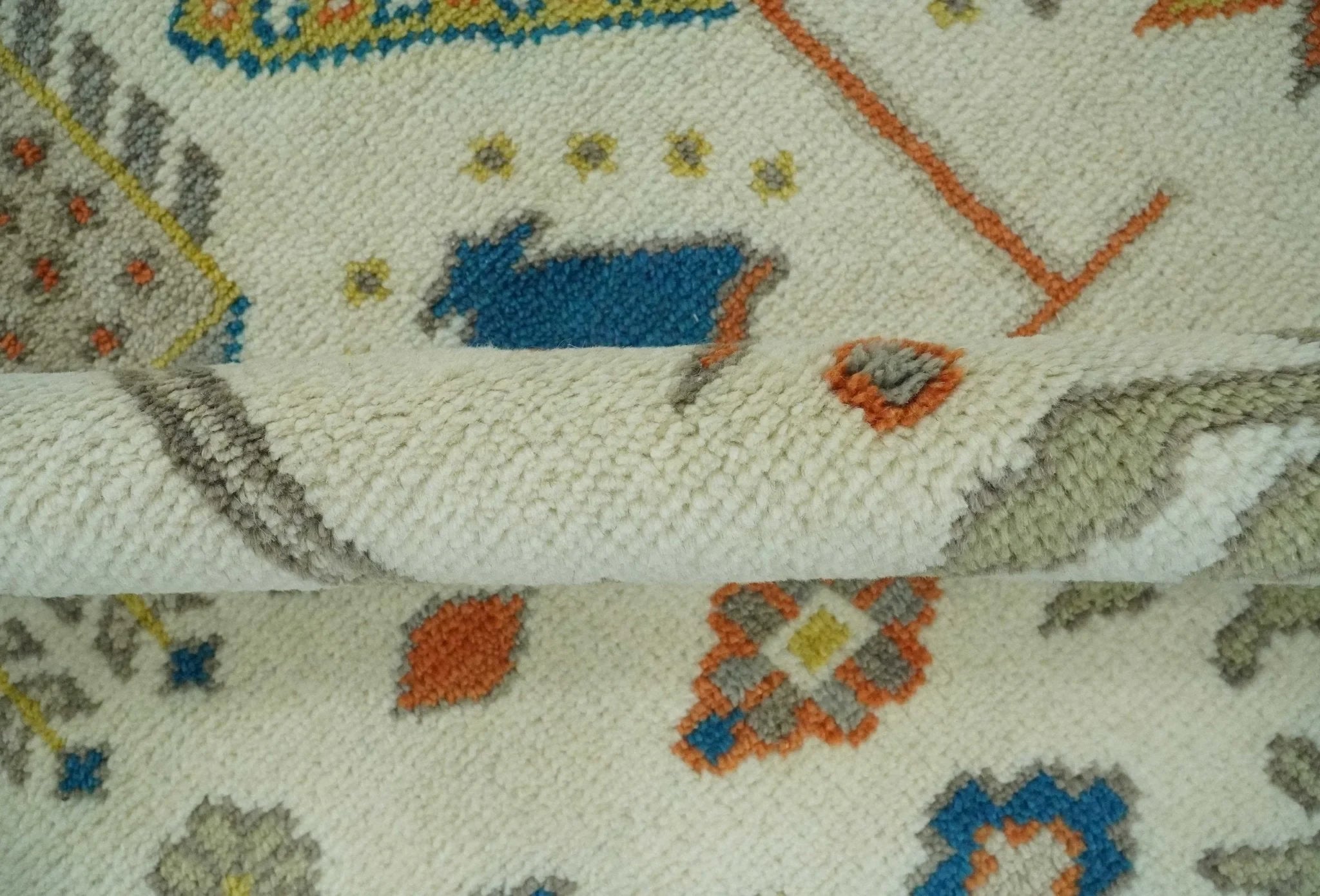 Tree of life Traditional Floral Ivory, Blue and Rust Hand Knotted Multi Size Wool Area Rug - The Rug Decor