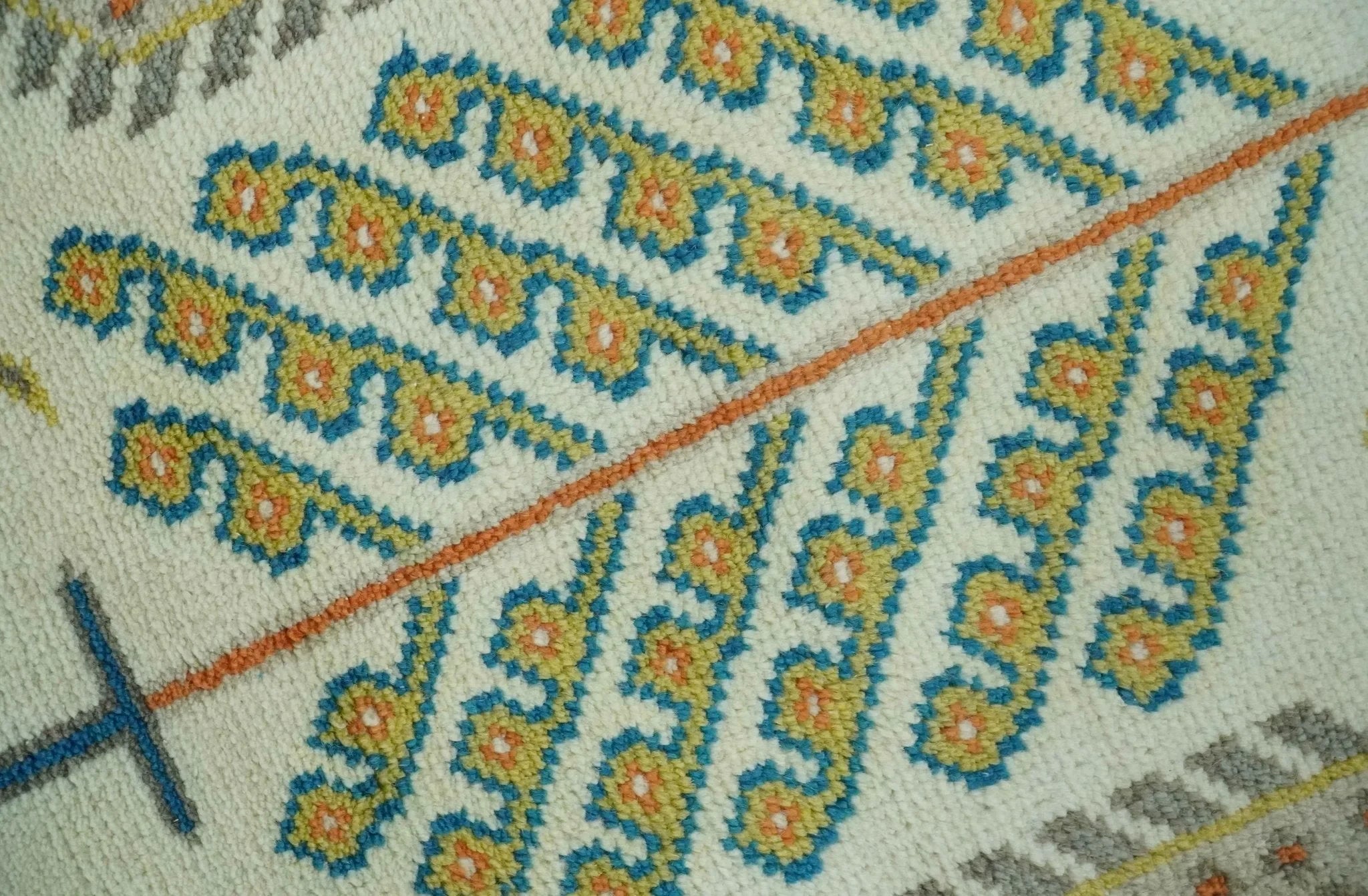 Tree of life Traditional Floral Ivory, Blue and Rust Hand Knotted Multi Size Wool Area Rug - The Rug Decor