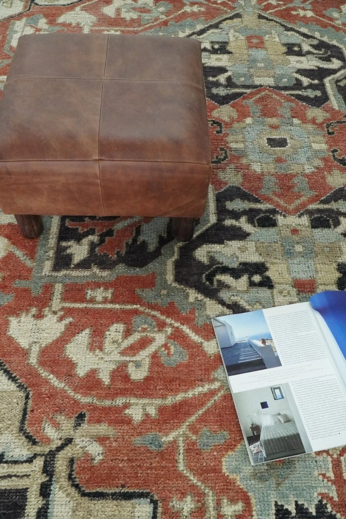 Turkish Hand Knotted Antique 8x10 Rust and Beige Traditional Persian Area Rug | TRD2375 - The Rug Decor