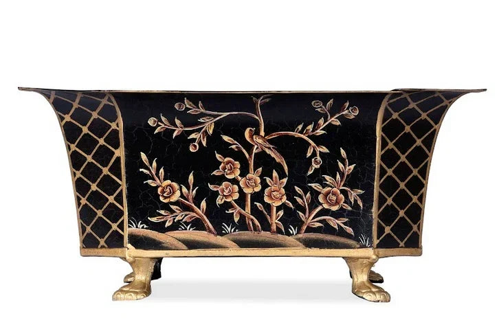 Black & Gold Octagon Planter - The Mayfair Hall