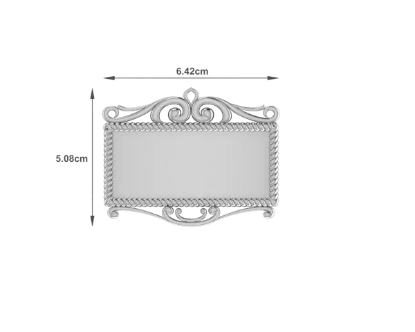 Krysaliis Silver Plate Rectangle Engravable Decanter Label - The Mayfair Hall