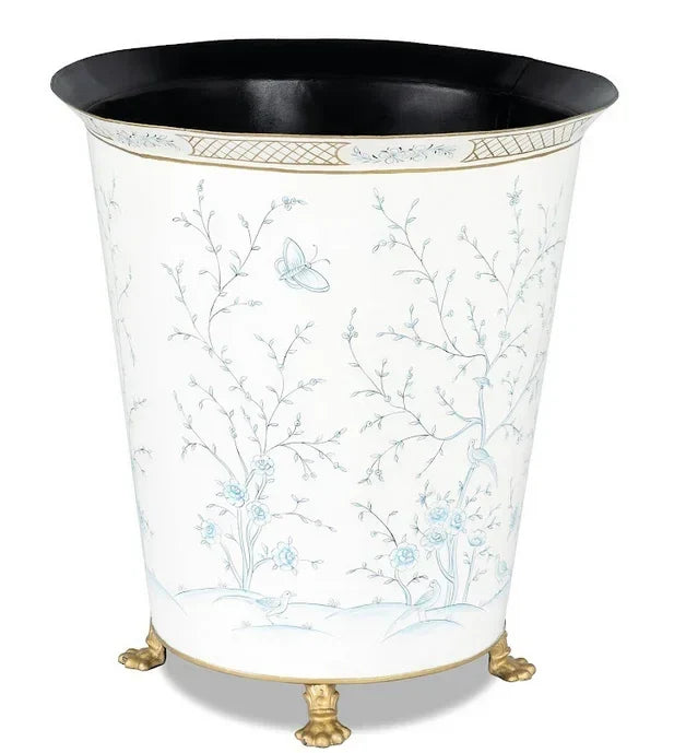 Ivory & Blue Chinoiserie Footed Floor Planter - The Mayfair Hall