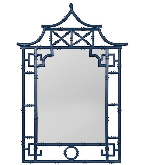 Navy Pagoda Mirror - The Mayfair Hall