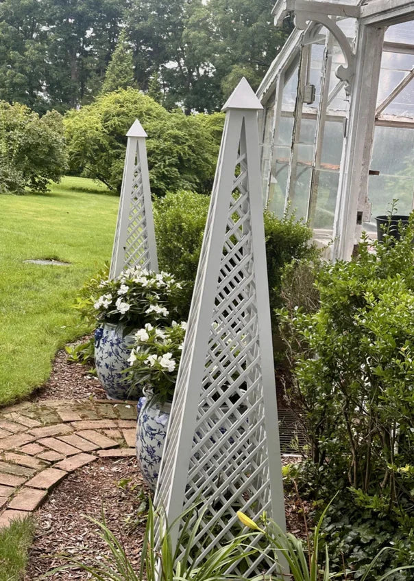 White Cast Aluminum Obelisk