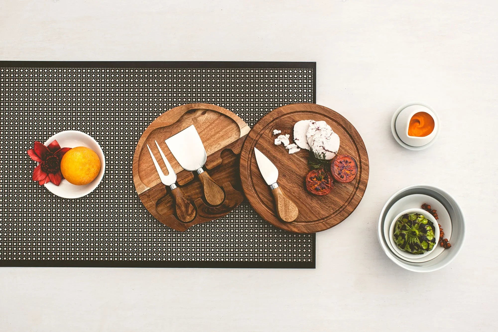 Acacia Brie Cheese Cutting Board & Tools Set - The Mayfair Hall