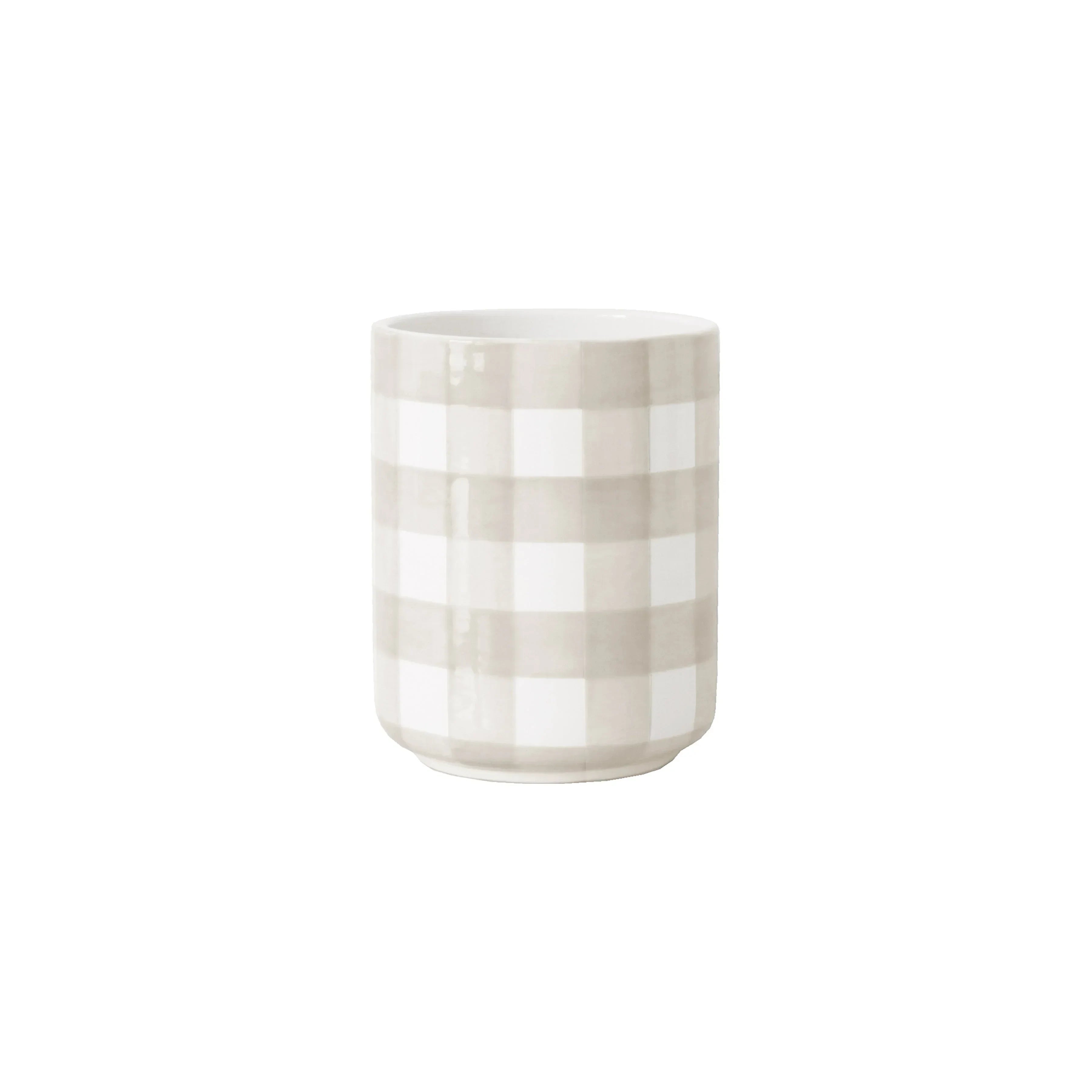 Gingham Large Vase/ Utensil Holder - The Mayfair Hall
