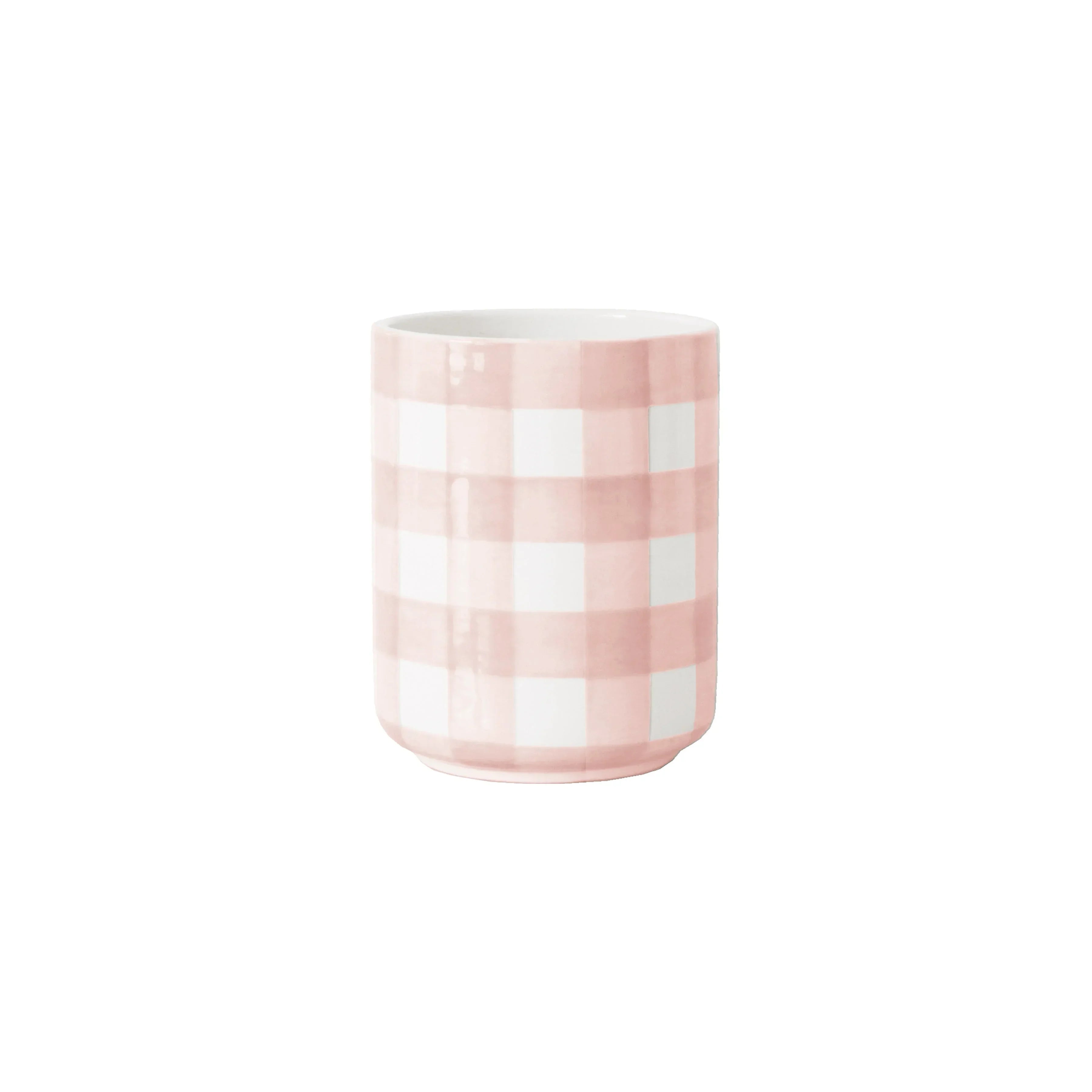 Gingham Large Vase/ Utensil Holder - The Mayfair Hall