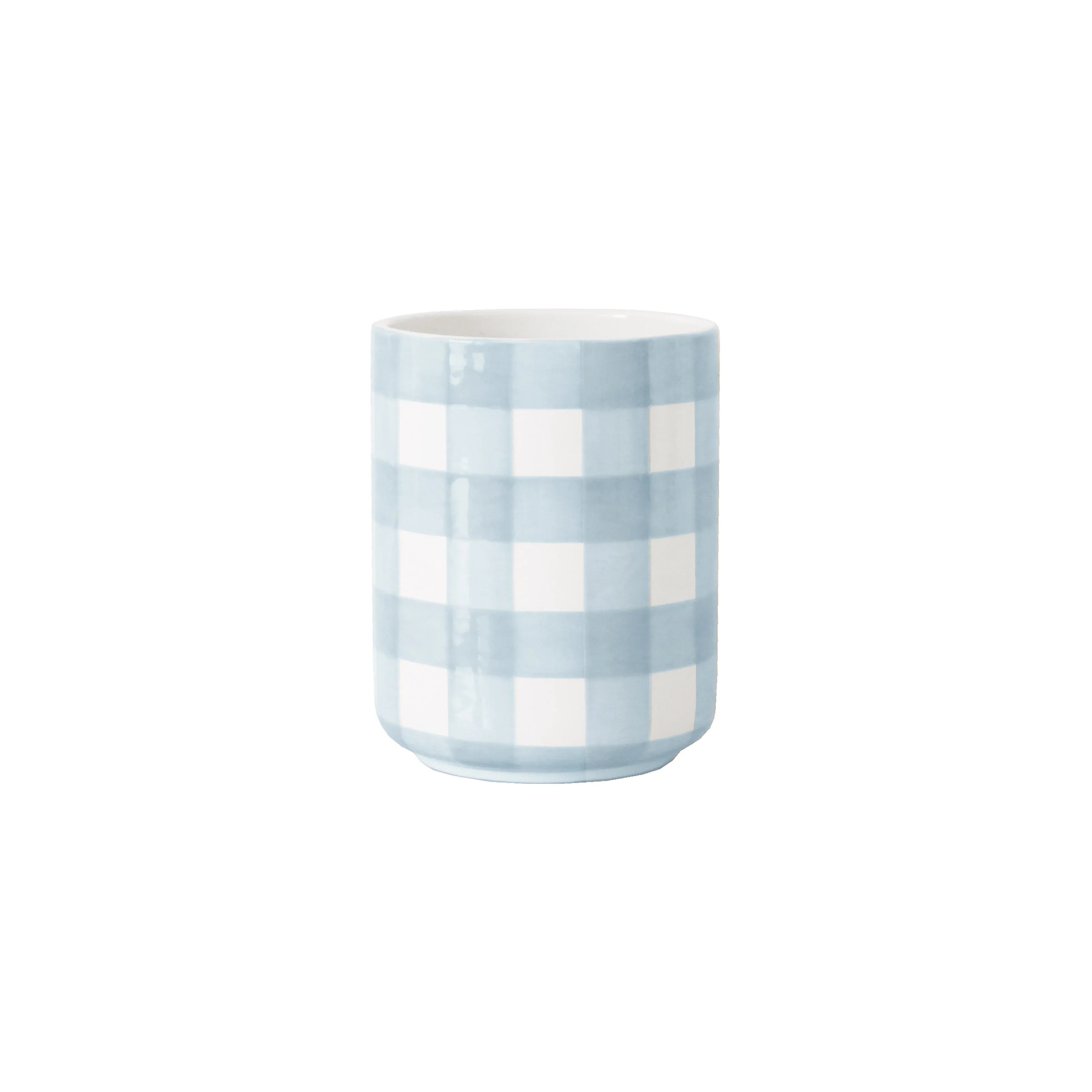 Gingham Large Vase/ Utensil Holder - The Mayfair Hall