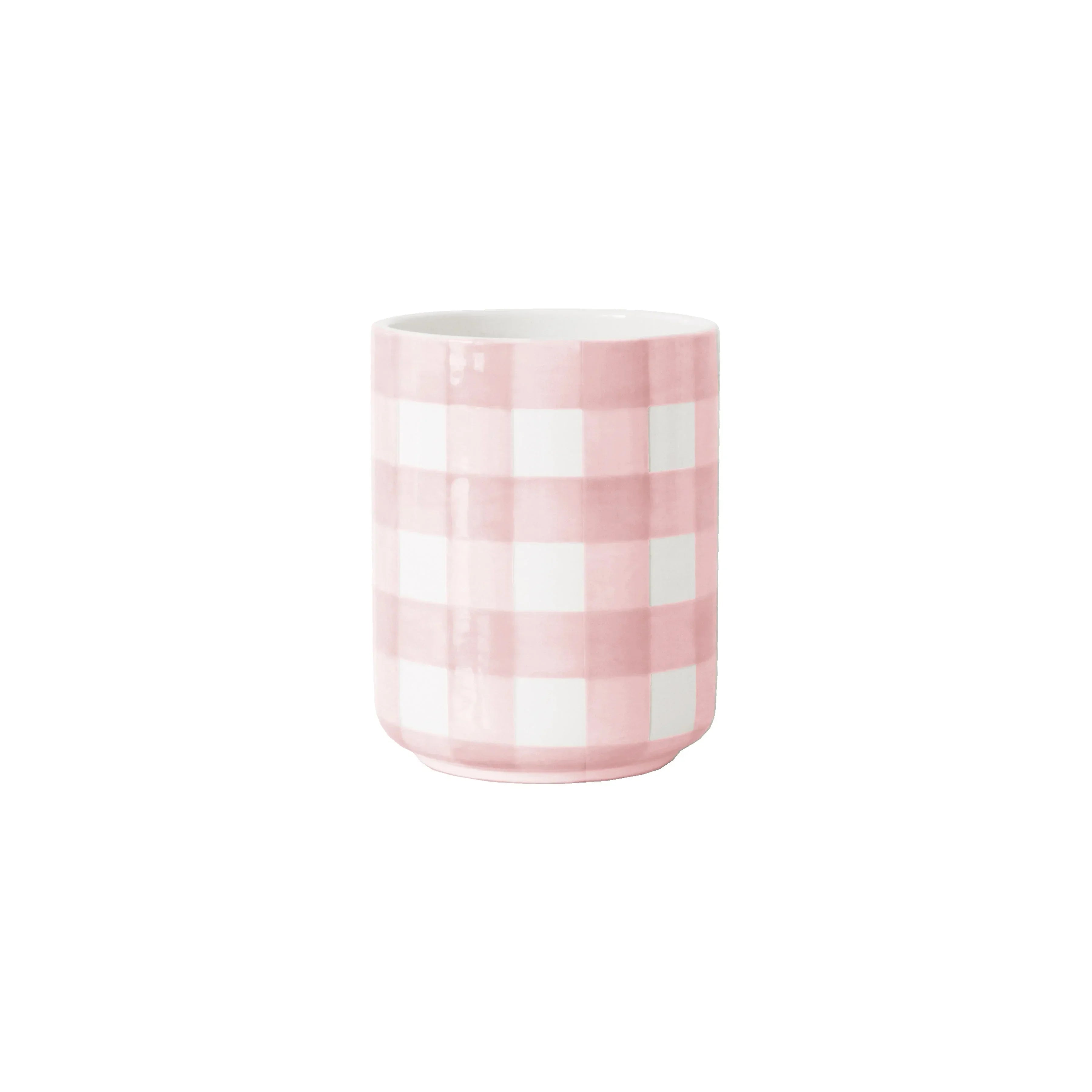 Gingham Large Vase/ Utensil Holder - The Mayfair Hall