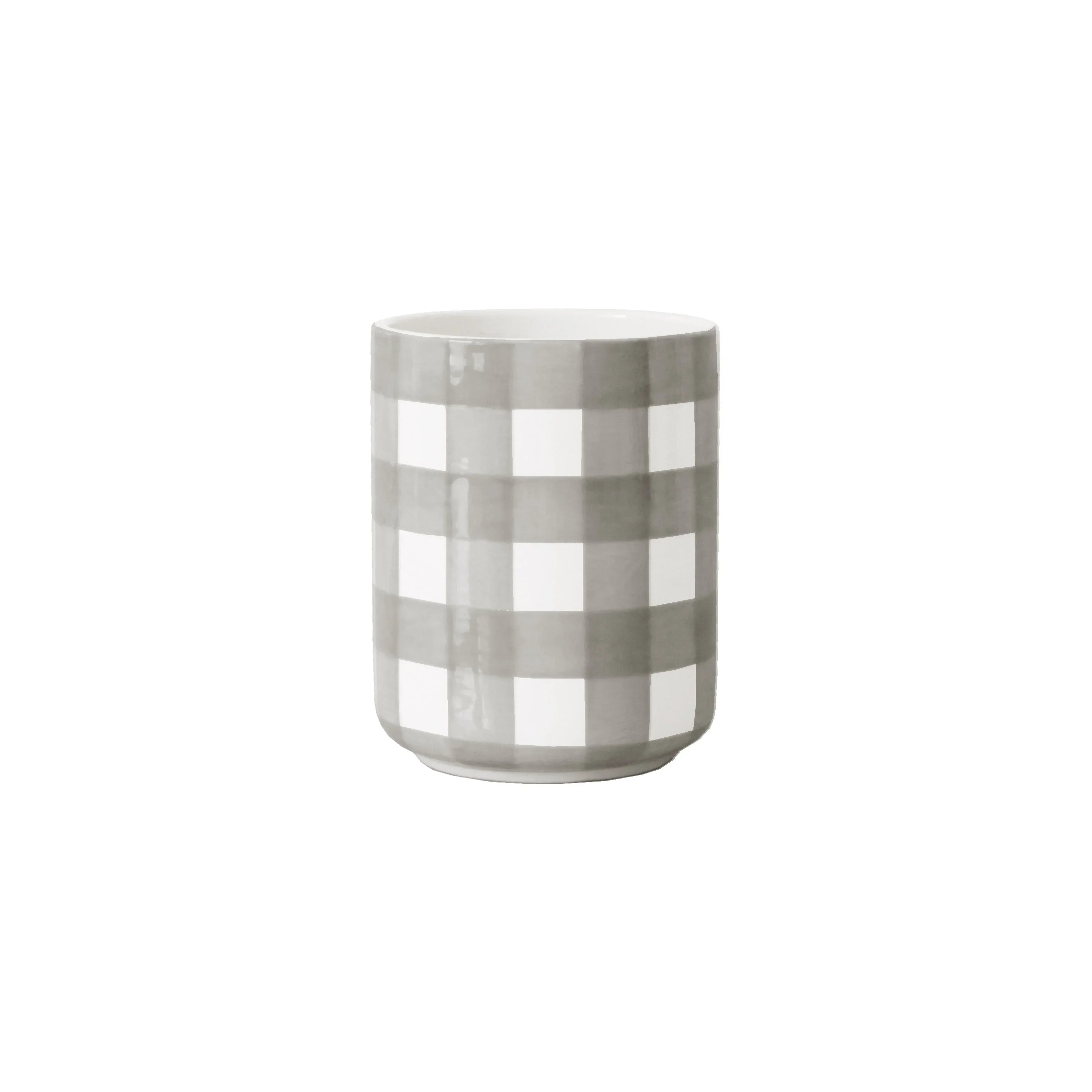 Gingham Large Vase/ Utensil Holder - The Mayfair Hall