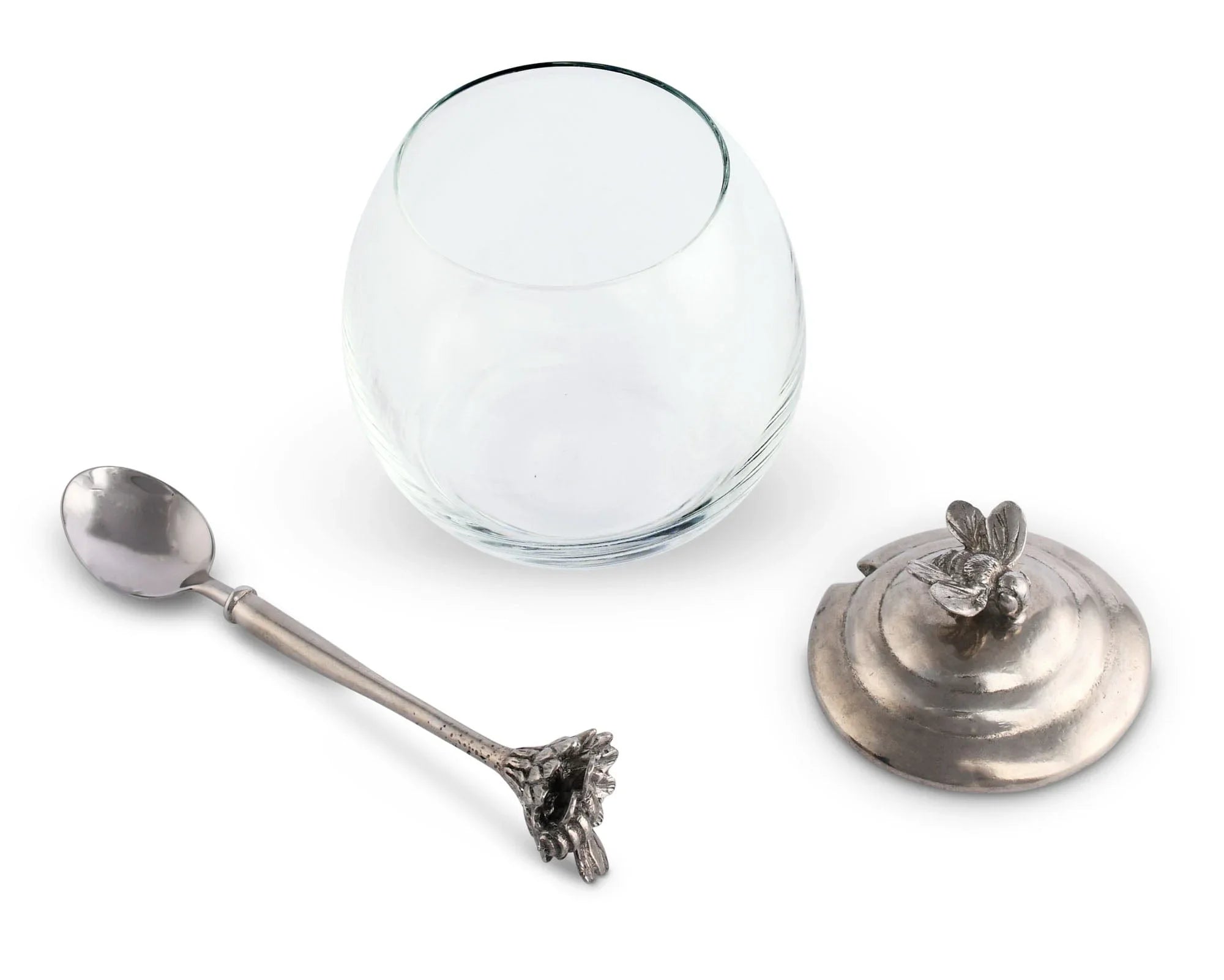 Bee Glass Honey Pot with Spoon - The Mayfair Hall
