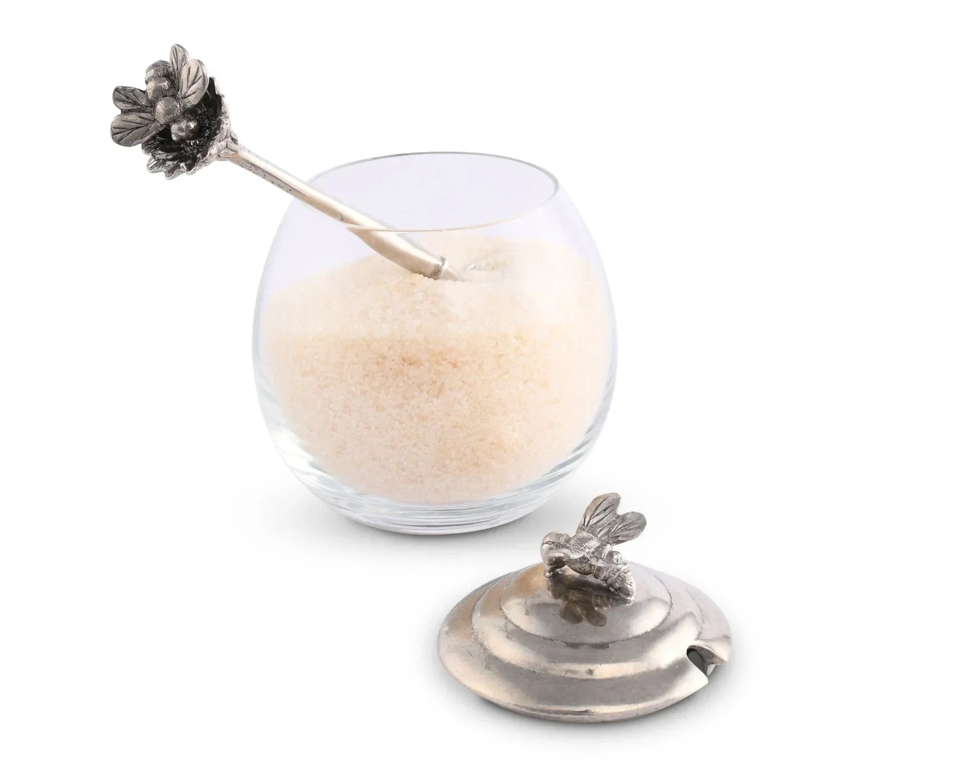 Bee Glass Honey Pot with Spoon - The Mayfair Hall